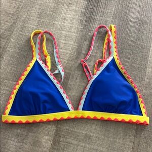 neon triangle bikini top